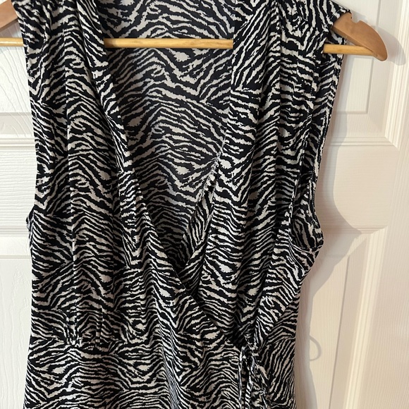 Banana Republic Zebra-Print Sleeveless Wrap Top - Picture 1 of 8